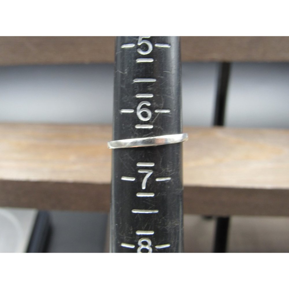 Size 6.5 Sterling Silver Small Red Ruby Simple Ba… - image 5